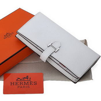 Hermes Bearn Japonaise Bi-Fold Wallet Original Leather A208 White Hermes Bearn Japonaise Bi-Fold Wallet Original Leather A208 White
