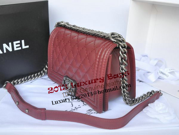 Chanel Boy Flap Shoulder Bag Original Calfskin Leather A67086 Burgundy Chanel Boy Flap Shoulder Bag Original Calfskin Leather A67086 Burgundy