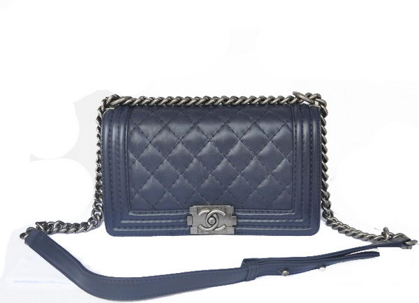 Chanel Boy Flap Shoulder Bag Original Calfskin Leather A67086 RoyalBlue Chanel Boy Flap Shoulder Bag Original Calfskin Leather A67086 RoyalBlue