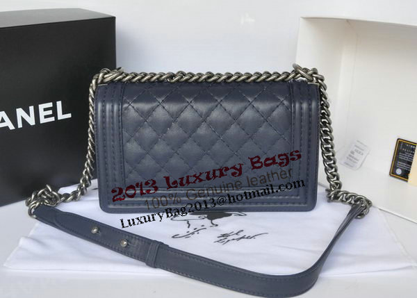 Chanel Boy Flap Shoulder Bag Original Calfskin Leather A67086 RoyalBlue Chanel Boy Flap Shoulder Bag Original Calfskin Leather A67086 RoyalBlue