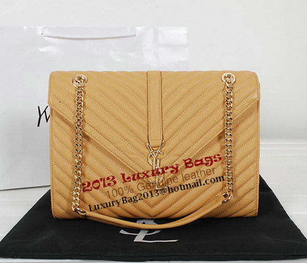 Yves Saint Laurent Classic Monogramme Flap Bag Y9201 Apricot&Blue&Black