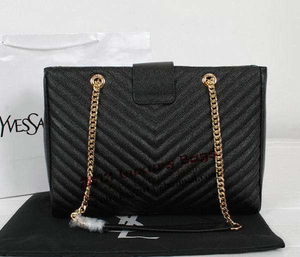 Yves Saint Laurent Classic Monogramme Shopping Bag Y9150 Apricot&Blue&Black Yves Saint Laurent Classic Monogramme Shopping Bag Y9150 Apricot&Blue&Black