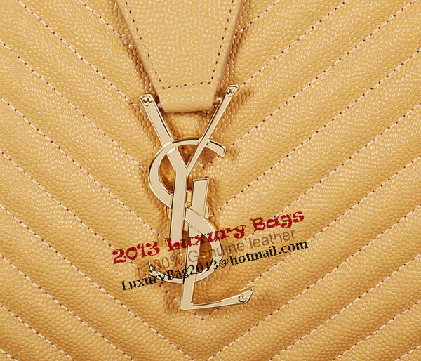Yves Saint Laurent Classic Monogramme Shopping Bag Y9150 Apricot&Blue&Black Yves Saint Laurent Classic Monogramme Shopping Bag Y9150 Apricot&Blue&Black