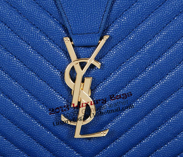 Yves Saint Laurent Classic Monogramme Shopping Bag Y9150 Apricot&Blue&Black Yves Saint Laurent Classic Monogramme Shopping Bag Y9150 Apricot&Blue&Black