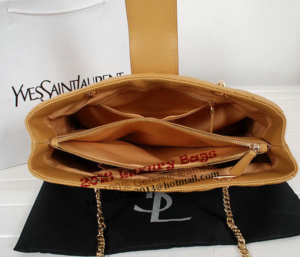 Yves Saint Laurent Classic Monogramme Shopping Bag Y9150 Apricot&Blue&Black Yves Saint Laurent Classic Monogramme Shopping Bag Y9150 Apricot&Blue&Black