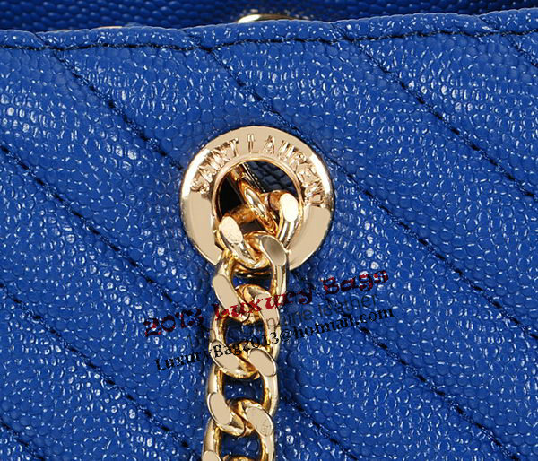 Yves Saint Laurent Classic Monogramme Shopping Bag Y9150 Apricot&Blue&Black Yves Saint Laurent Classic Monogramme Shopping Bag Y9150 Apricot&Blue&Black