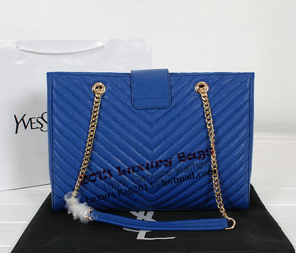 Yves Saint Laurent Classic Monogramme Shopping Bag Y9150 Apricot&Blue&Black Yves Saint Laurent Classic Monogramme Shopping Bag Y9150 Apricot&Blue&Black