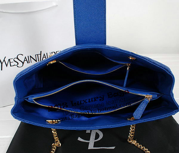 Yves Saint Laurent Classic Monogramme Shopping Bag Y9150 Apricot&Blue&Black Yves Saint Laurent Classic Monogramme Shopping Bag Y9150 Apricot&Blue&Black