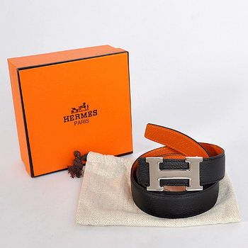 Hermes Black Imported Belt HR1005B Silver Hermes Black Imported Belt HR1005B Silver