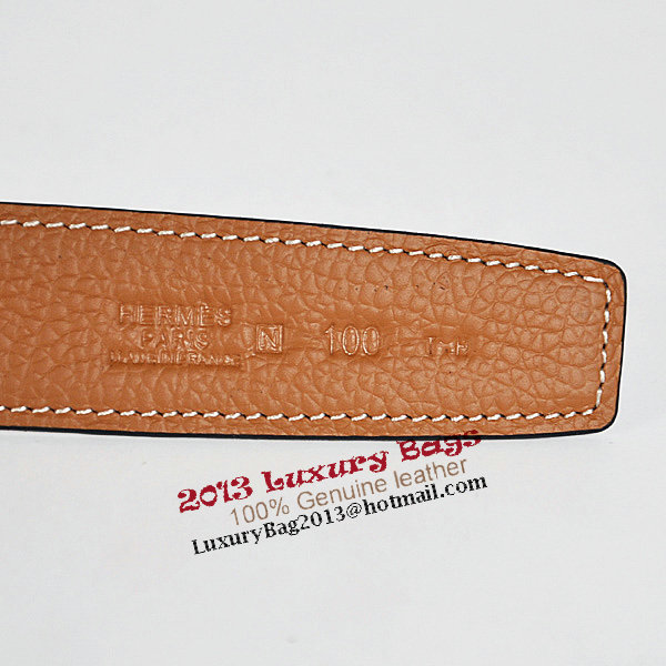 Hermes Dark Brown Bovine Jugular Veins Belt HR1008A Gold Hermes Dark Brown Bovine Jugular Veins Belt HR1008A Gold