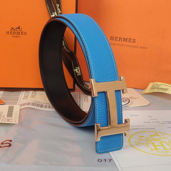 Hermes Imported Belt HR1002C Blue Hermes Imported Belt HR1002C Blue