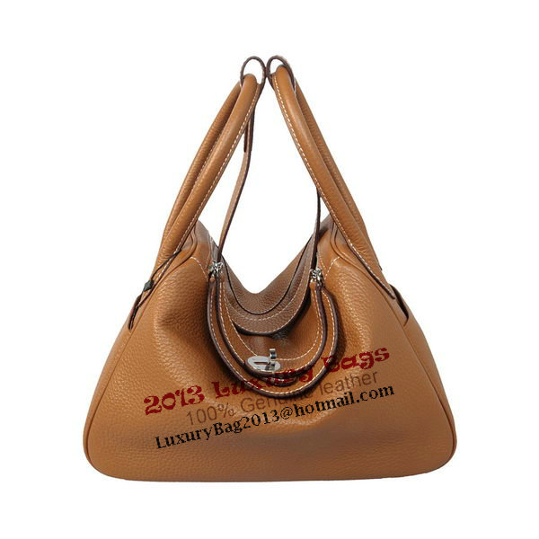 Hermes Lindy 30CM Wheat Grainy Leather Havanne Shoulder Bag Hermes Lindy 30CM Wheat Grainy Leather Havanne Shoulder Bag