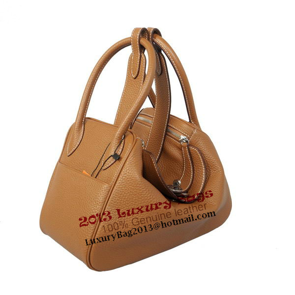 Hermes Lindy 30CM Wheat Grainy Leather Havanne Shoulder Bag Hermes Lindy 30CM Wheat Grainy Leather Havanne Shoulder Bag