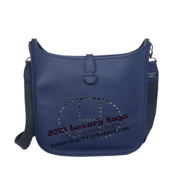 Hermes Evelyne Messenger Bag H1608 Dark Blue Hermes Evelyne Messenger Bag H1608 Dark Blue