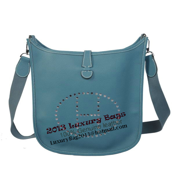 Hermes Evelyne Messenger Bag H1608 Light Blue Hermes Evelyne Messenger Bag H1608 Light Blue