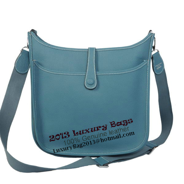 Hermes Evelyne Messenger Bag H1608 Light Blue Hermes Evelyne Messenger Bag H1608 Light Blue