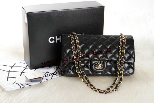 Chanel 2.55 Series Black Original Leather Classic Flap Bag A01112 Gold Chanel 2.55 Series Black Original Leather Classic Flap Bag A01112 Gold