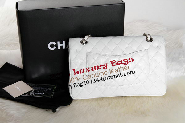 Chanel A1112 2.55 Series Flap Bag Original Caviar Leather White Chanel A1112 2.55 Series Flap Bag Original Caviar Leather White