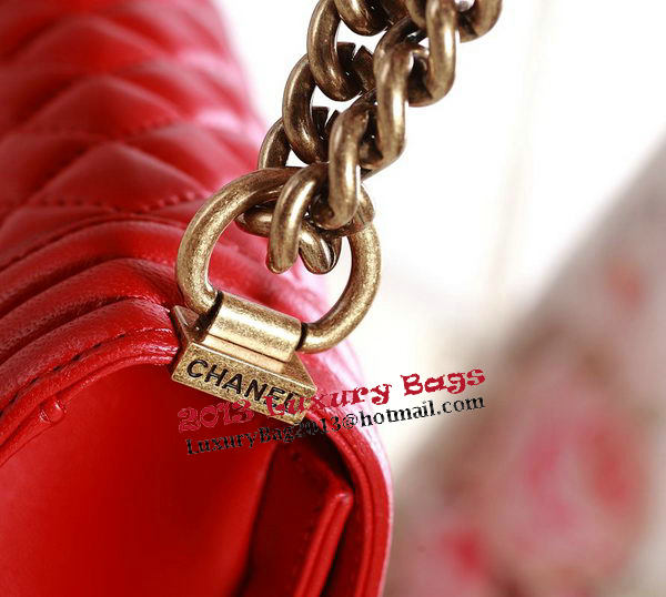 Chanel Boy Flap Shoulder Bag in Red Original Leather Gold Chanel Boy Flap Shoulder Bag in Red Original Leather Gold