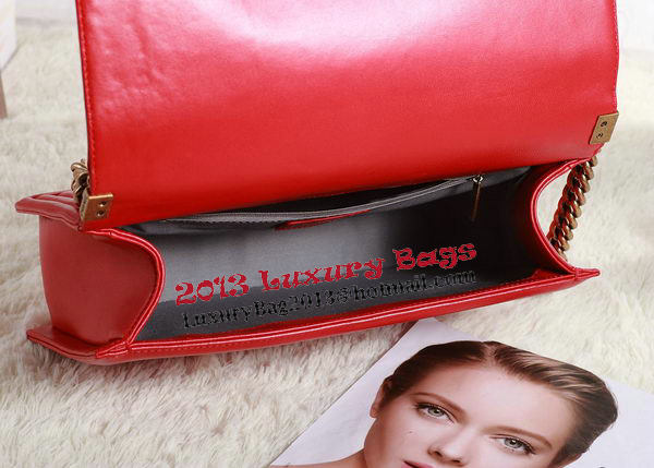 Chanel Boy Flap Shoulder Bag in Red Original Leather Gold Chanel Boy Flap Shoulder Bag in Red Original Leather Gold