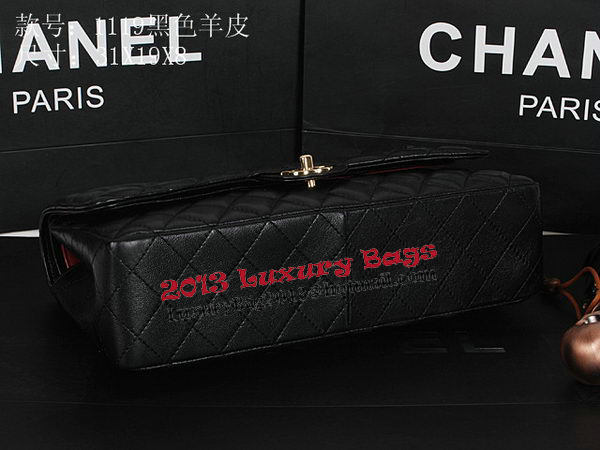 Chanel Classic Flap Bag 1119 Black Sheepskin Gold Chanel Classic Flap Bag 1119 Black Sheepskin Gold