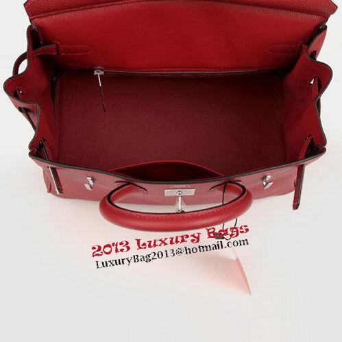 Hermes Birkin 30CM Tote Bag Burgundy Original Leather H30 Silver