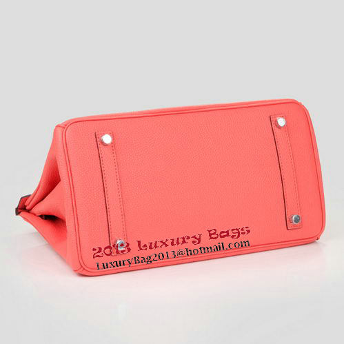 Hermes Birkin 30CM Tote Bag Light Red Original Leather H30 Silver Hermes Birkin 30CM Tote Bag Light Red Original Leather H30 Silver