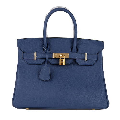 Hermes Birkin 30CM Tote Bag RoyalBlue Original Leather H30 Gold Hermes Birkin 30CM Tote Bag RoyalBlue Original Leather H30 Gold