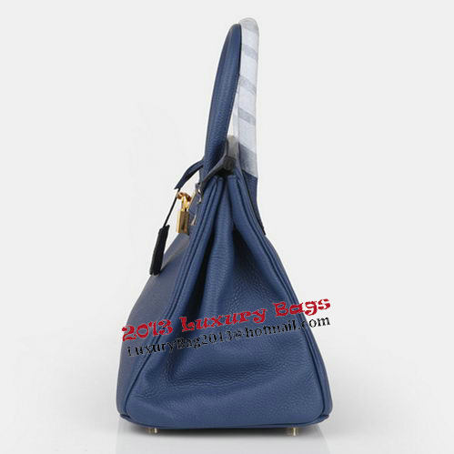 Hermes Birkin 30CM Tote Bag RoyalBlue Original Leather H30 Gold Hermes Birkin 30CM Tote Bag RoyalBlue Original Leather H30 Gold