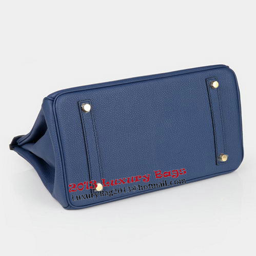 Hermes Birkin 30CM Tote Bag RoyalBlue Original Leather H30 Gold Hermes Birkin 30CM Tote Bag RoyalBlue Original Leather H30 Gold