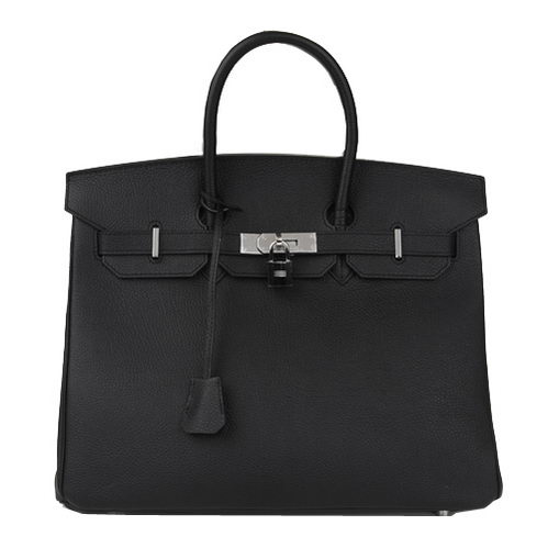 Hermes Birkin 35CM Tote Bag Black Original Leather H35 Silver Hermes Birkin 35CM Tote Bag Black Original Leather H35 Silver