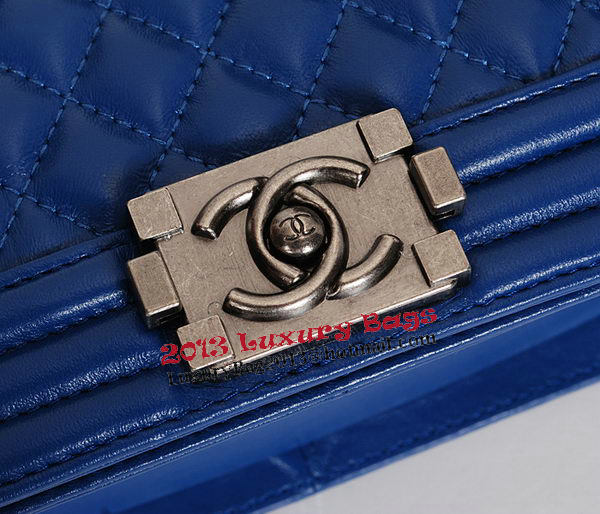 Boy Chanel Flap Shoulder Bag Original Sheepskin Leather A67086 Blue Boy Chanel Flap Shoulder Bag Original Sheepskin Leather A67086 Blue