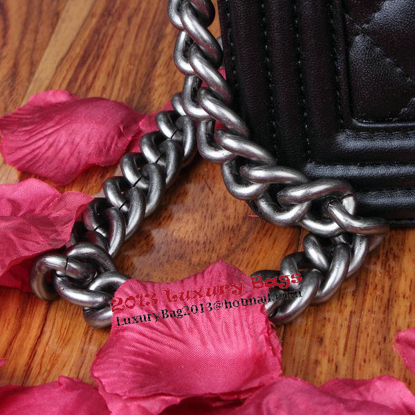 Boy Chanel Flap Shoulder Bag Black Original Leather A67086 Silver Boy Chanel Flap Shoulder Bag Black Original Leather A67086 Silver