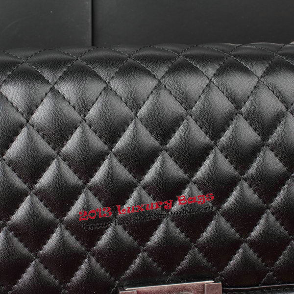 Boy Chanel Flap Shoulder Bag Black Original Leather A67086 Silver Boy Chanel Flap Shoulder Bag Black Original Leather A67086 Silver