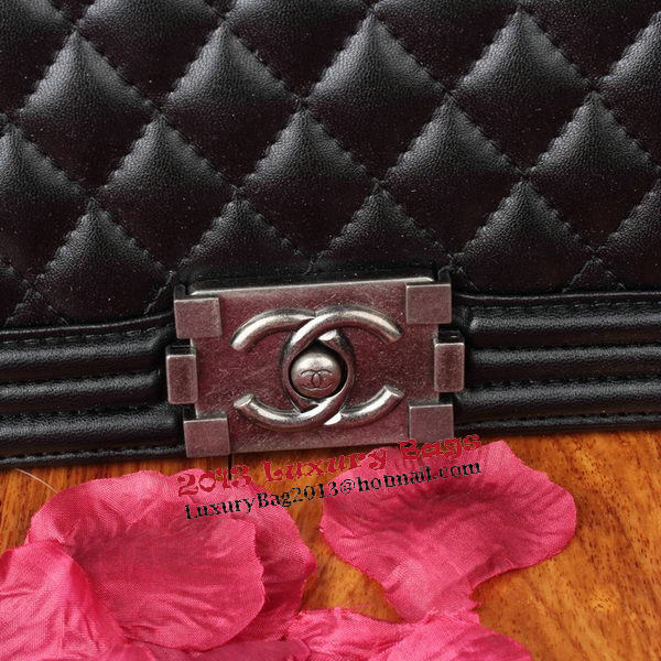 Boy Chanel Flap Shoulder Bag Black Original Leather A67086 Silver Boy Chanel Flap Shoulder Bag Black Original Leather A67086 Silver