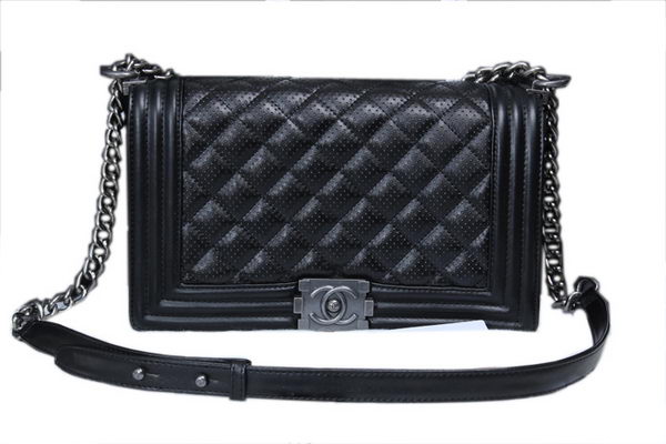 Chanel Boy Flap Shoulder Bag in Calfskin Leather A90164 Black Chanel Boy Flap Shoulder Bag in Calfskin Leather A90164 Black