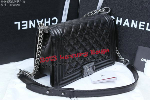 Chanel Boy Flap Shoulder Bag in Calfskin Leather A90164 Black Chanel Boy Flap Shoulder Bag in Calfskin Leather A90164 Black