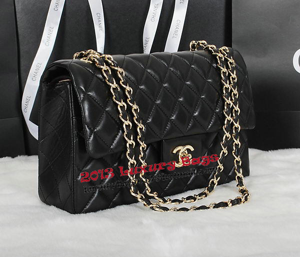 Chanel Classic Flap Bag Black Original Sheepskin Leather A1118 Gold Chanel Classic Flap Bag Black Original Sheepskin Leather A1118 Gold