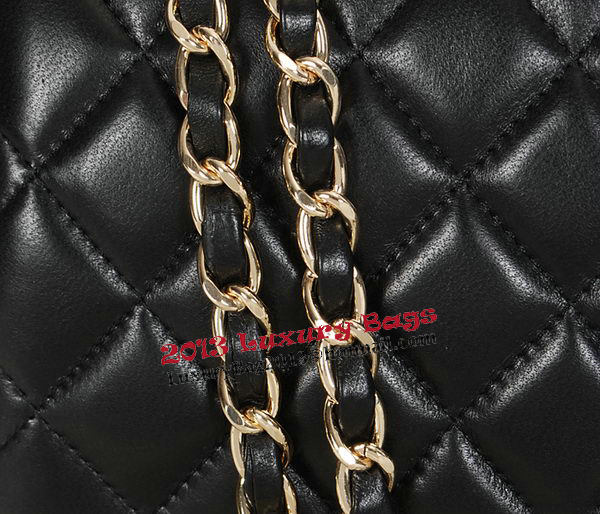 Chanel Classic Flap Bag Black Original Sheepskin Leather A1118 Gold Chanel Classic Flap Bag Black Original Sheepskin Leather A1118 Gold