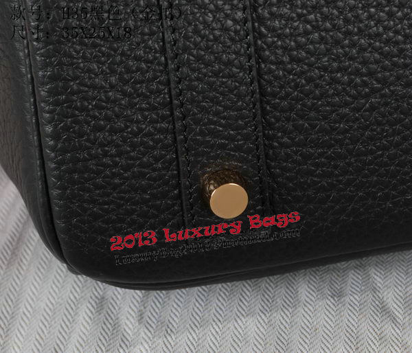Hermes Birkin 35CM Tote Bag Black Original Grainy Leather H35 Gold Hermes Birkin 35CM Tote Bag Black Original Grainy Leather H35 Gold