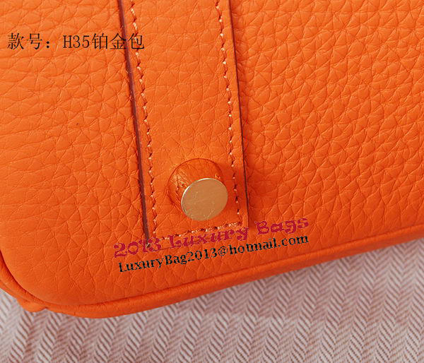 Hermes Birkin 35CM Tote Bag Orange Original Grainy Leather H35 Gold Hermes Birkin 35CM Tote Bag Orange Original Grainy Leather H35 Gold