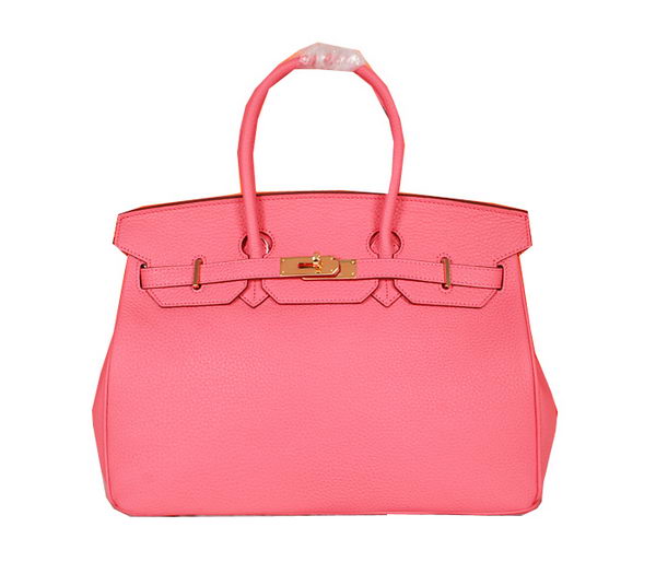 Hermes Birkin 35CM Tote Bag Pink Original Grainy Leather H35 Gold Hermes Birkin 35CM Tote Bag Pink Original Grainy Leather H35 Gold