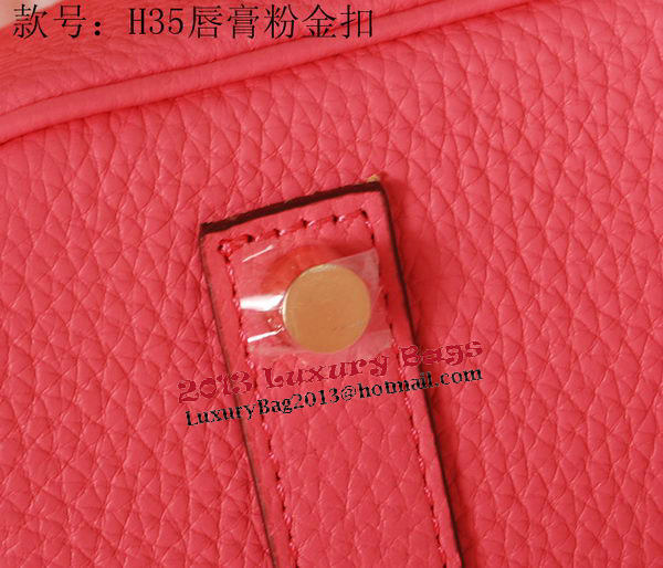 Hermes Birkin 35CM Tote Bag Pink Original Grainy Leather H35 Gold Hermes Birkin 35CM Tote Bag Pink Original Grainy Leather H35 Gold
