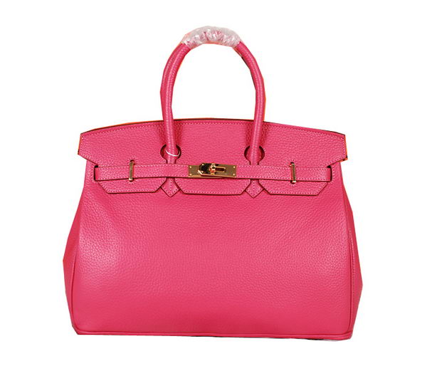 Hermes Birkin 35CM Tote Bag Rose Original Grainy Leather H35 Gold Hermes Birkin 35CM Tote Bag Rose Original Grainy Leather H35 Gold