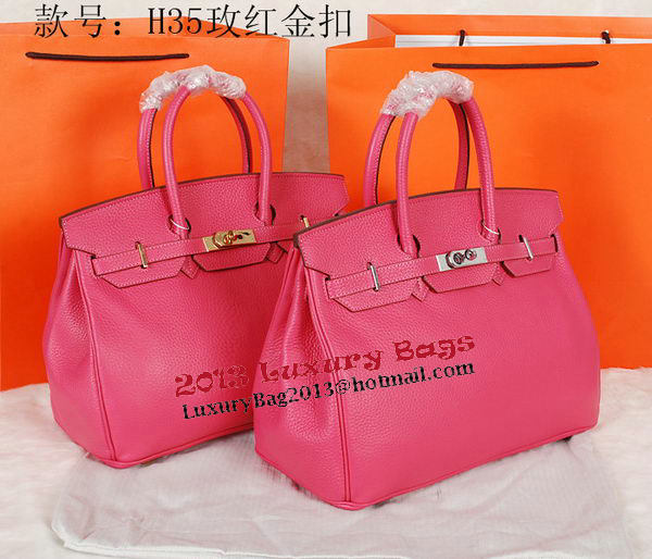 Hermes Birkin 35CM Tote Bag Rose Original Grainy Leather H35 Gold Hermes Birkin 35CM Tote Bag Rose Original Grainy Leather H35 Gold