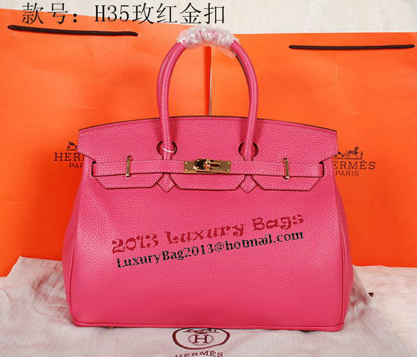 Hermes Birkin 35CM Tote Bag Rose Original Grainy Leather H35 Gold Hermes Birkin 35CM Tote Bag Rose Original Grainy Leather H35 Gold