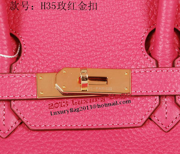 Hermes Birkin 35CM Tote Bag Rose Original Grainy Leather H35 Gold Hermes Birkin 35CM Tote Bag Rose Original Grainy Leather H35 Gold