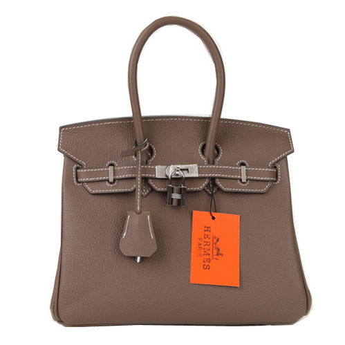 Hermes Birkin 25CM Tote Bags Dark Grey Original Leather Silver Hermes Birkin 25CM Tote Bags Dark Grey Original Leather Silver