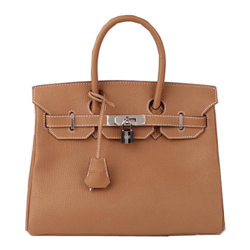 Hermes Birkin 30CM Tote Bag Camel Original Leather H30 Silver Hermes Birkin 30CM Tote Bag Camel Original Leather H30 Silver
