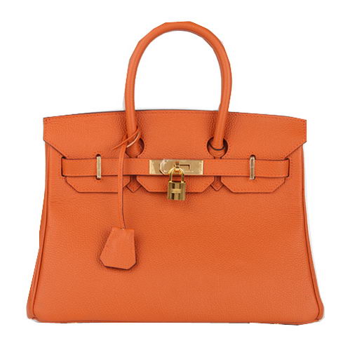 Hermes Birkin 30CM Tote Bag Orange Original Leather H30 Gold Hermes Birkin 30CM Tote Bag Orange Original Leather H30 Gold